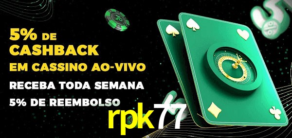 Promoções do cassino ao Vivo rpk77